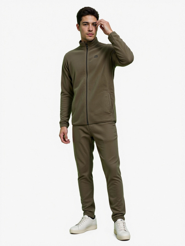 ALPINE PRO Pánská fleecová mikina ALPINE PRO SIUS 2 stone gray