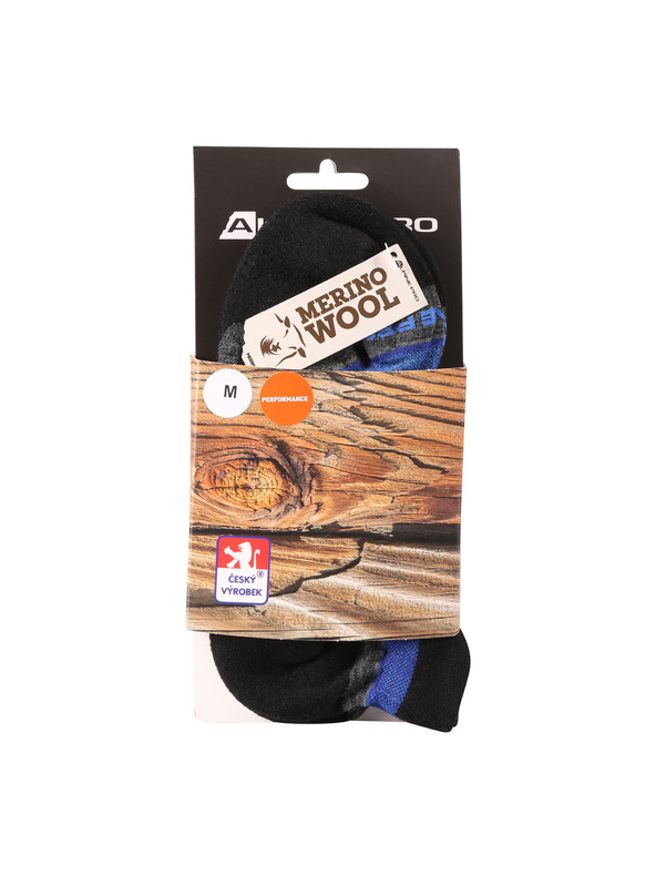 ALPINE PRO Kotníkové ponožky z merino vlny ALPINE PRO WERDE moroccan
