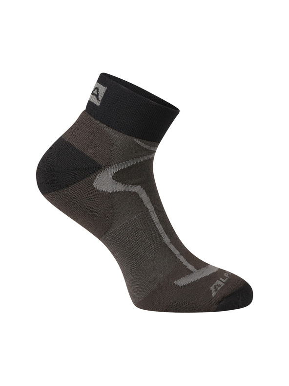 ALPINE PRO Sportovní kotníkové ponožky ALPINE PRO GANGE dk.true gray