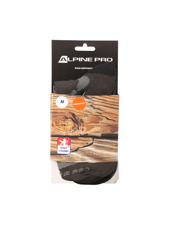 ALPINE PRO Sportovní kotníkové ponožky ALPINE PRO GANGE dk.true gray