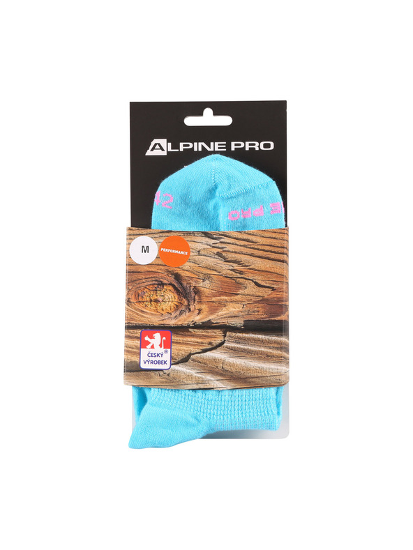 ALPINE PRO Sportovní kotníkové ponožky ALPINE PRO COOLE aqua sea