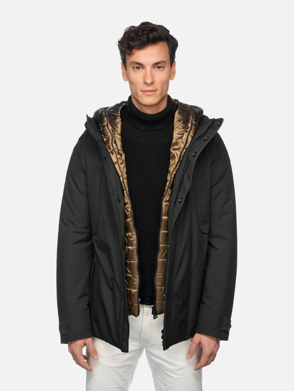 Geox Černá pánská bunda Geox Terrestre Abx