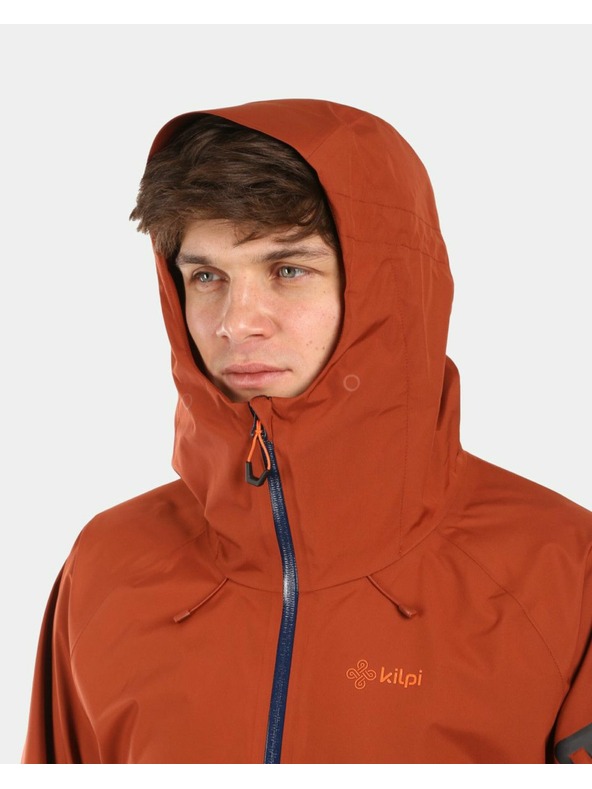 Kilpi Pánská hardshellová nepromokavá bunda Kilpi MAMBA-M Hnědá
