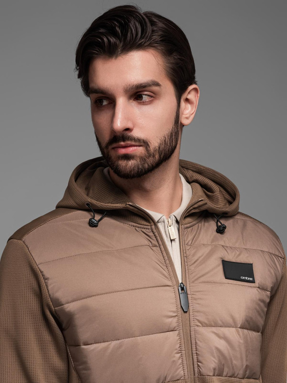 Ombre Clothing Pánská lehká barevná sportovní bunda s fleecem Ombre Clothing