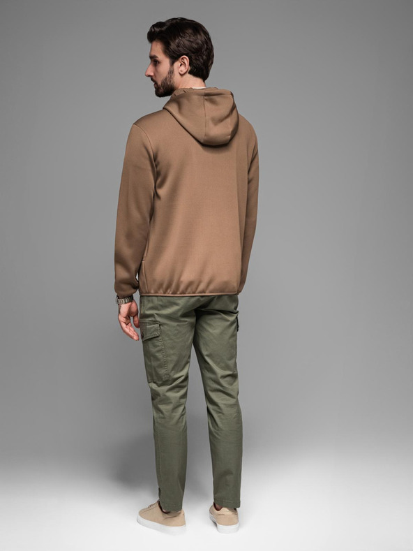 Ombre Clothing Pánská lehká barevná sportovní bunda s fleecem Ombre Clothing