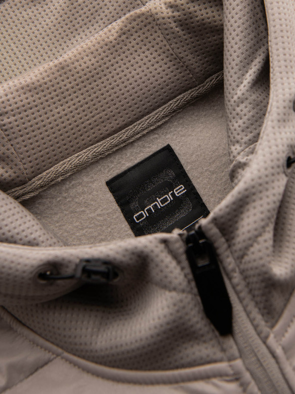 Ombre Clothing Pánská lehká barevná sportovní bunda s fleecem Ombre Clothing