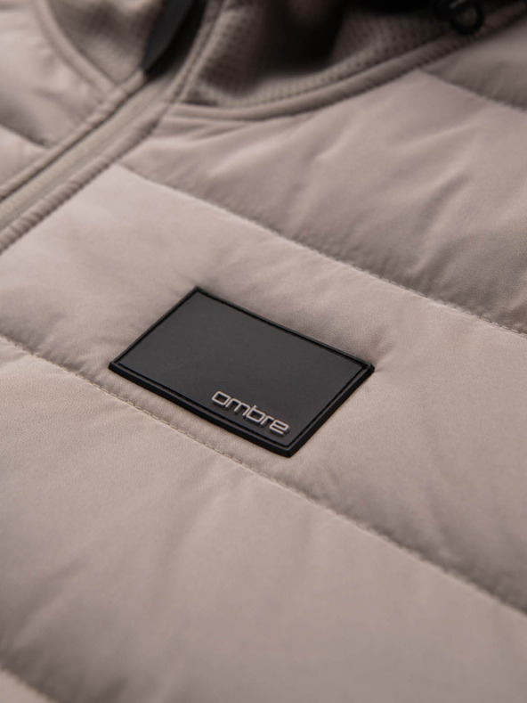 Ombre Clothing Pánská lehká barevná sportovní bunda s fleecem Ombre Clothing