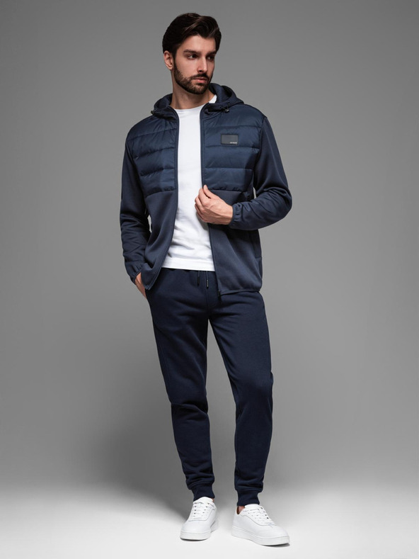 Ombre Clothing Pánská lehká barevná sportovní bunda s fleecem Ombre Clothing