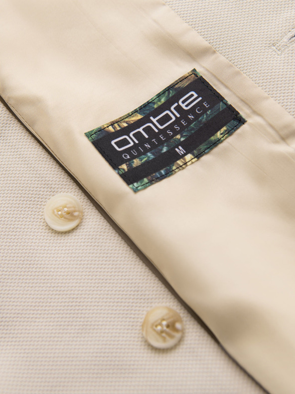 Ombre Clothing Přiléhavá elegantní pánská vesta s elastanem a klopami Ombre Clothing