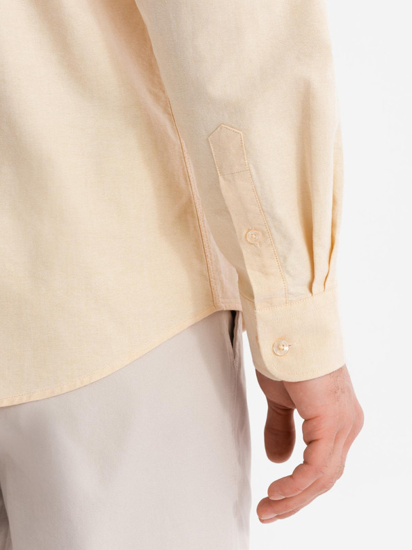 Ombre Clothing Pastelová bavlněná pánská košile oxford Ombre Clothing