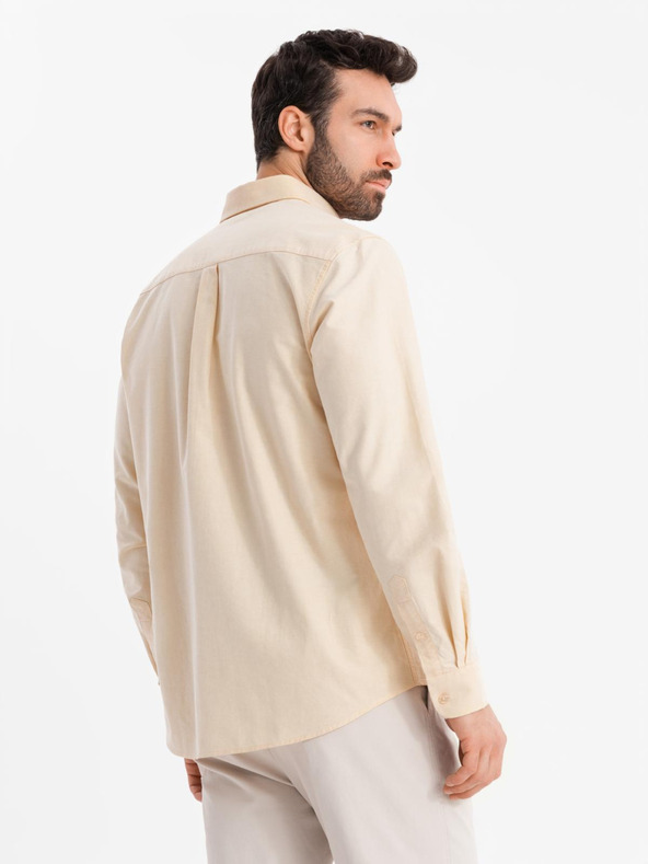 Ombre Clothing Pastelová bavlněná pánská košile oxford Ombre Clothing