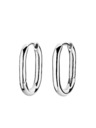 Rosefield Rosefield náušnice stříbrné barvy Small Oval Hoops JEOSS-J570