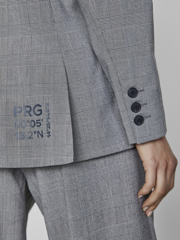 ZOOT.lab Světle šedé dámské kárované sako METROOPOLIS by ZOOT.lab Sonia