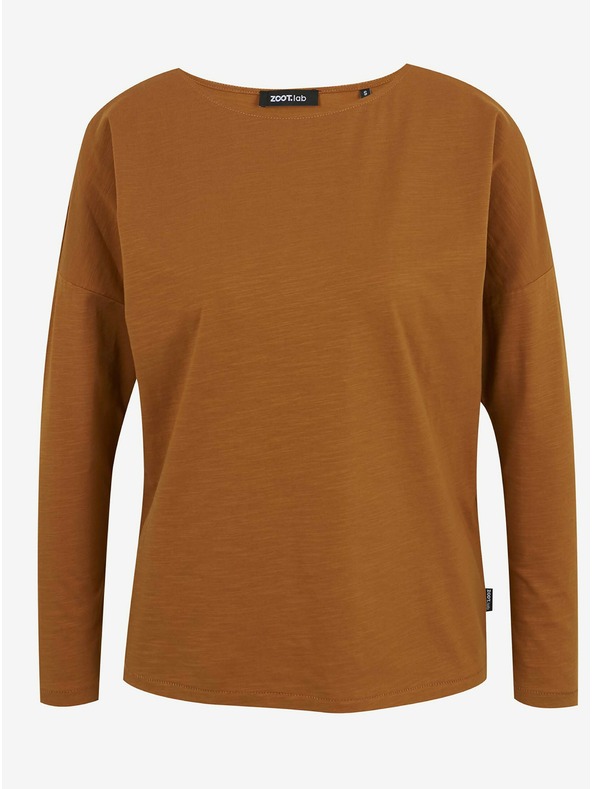 ZOOT.lab Hnědé dámské basic tričko s dlouhým rukávem ZOOT.lab Evana