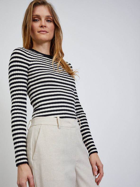 ZOOT.lab Krémové dámské žíhané kalhoty ZOOT.lab Deliza