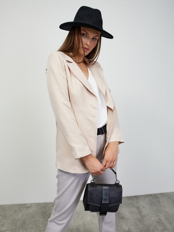 ZOOT.lab Světle šedé dámské kalhoty s páskem ZOOT.lab Matylda