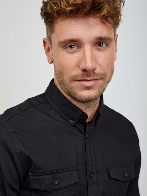 ZOOT.lab Černá pánská košile ZOOT.lab Stanley