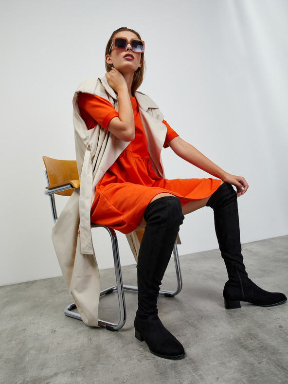 ZOOT.lab Oranžové mikinové basic šaty ZOOT.lab Monika 2