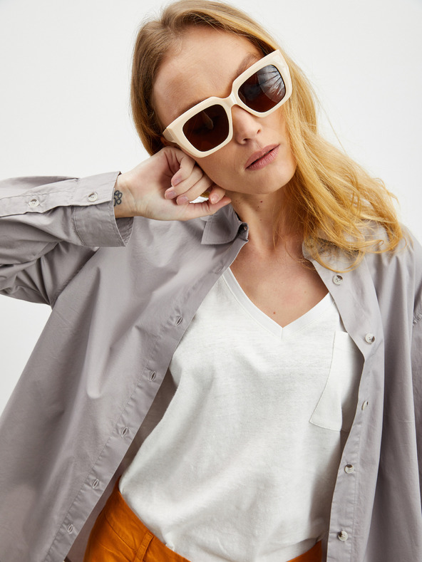 ZOOT.lab Světle šedá dámská oversize košile ZOOT.lab Rosalinde