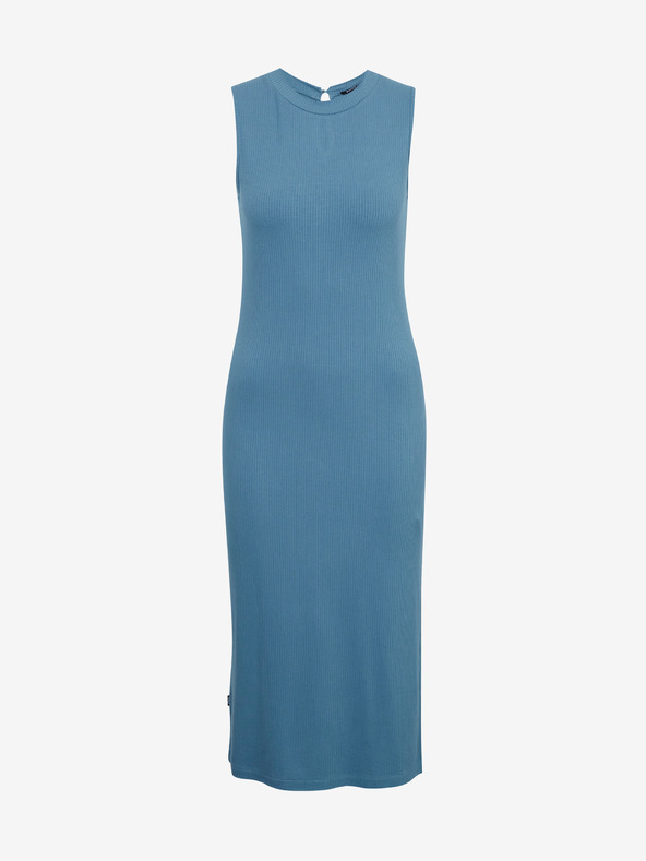 ZOOT.lab Světle modré dámské žebrované šaty s rozparkem ZOOT.lab Delie