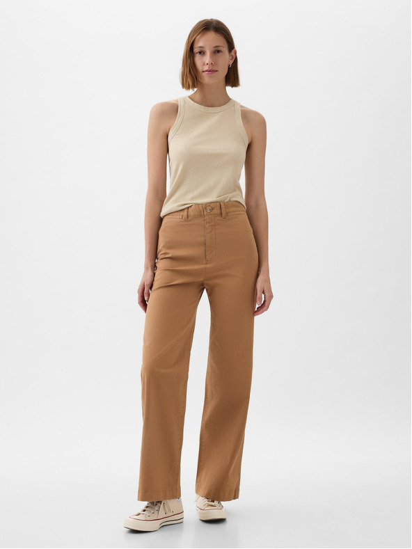 GAP Kalhoty Khaki Wide GAP