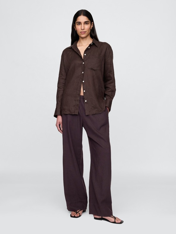 GAP Lněná oversize košile Big Shirt GAP