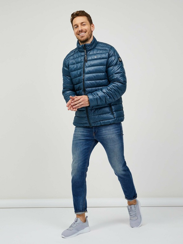 Sam 73 Tmavě modrá pánská prošívaná bunda SAM 73 Otto