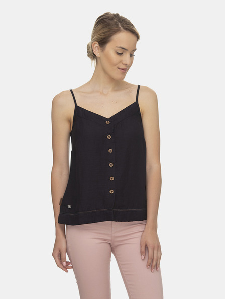Ragwear Tmavě modrý lněný top Ragwear Antolia