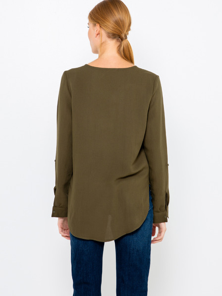 CAMAIEU Khaki halenka s prodlouženou zadní částí CAMAIEU