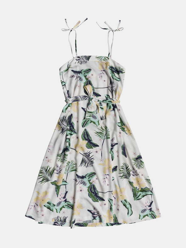 Roxy Bílé květované midišaty Roxy