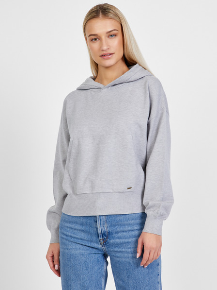 Pepe Jeans Světle šedá dámská mikina s kapucí Pepe Jeans Amy