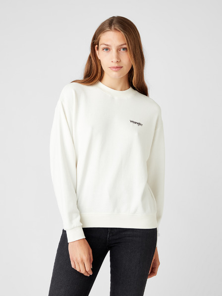 Wrangler Bílá dámská mikina s potiskem Wrangler Retro Sweat