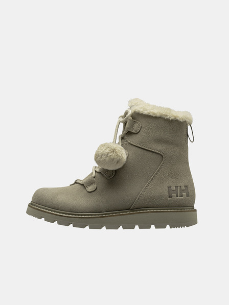 Helly Hansen Khaki dámské kožené kotníkové zimní boty HELLY HANSEN