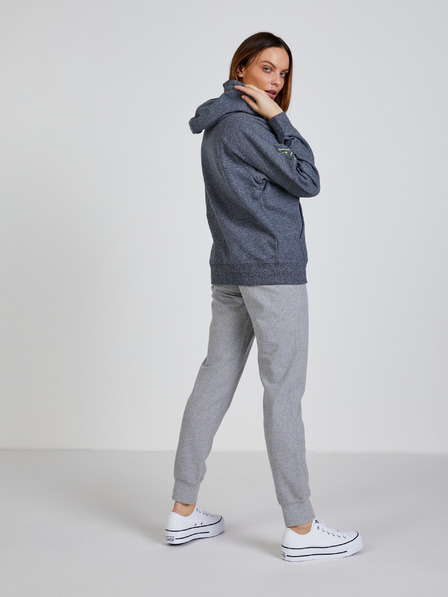 DKNY Šedá dámská žíhaná mikina s kapucí DKNY Ombre Logo