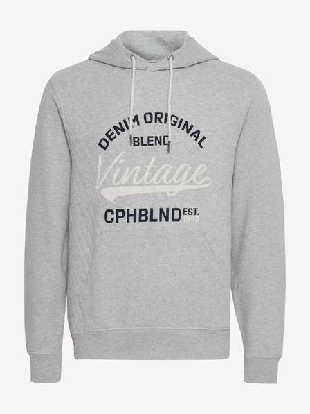 Blend Světle šedá mikina s kapucí Blend