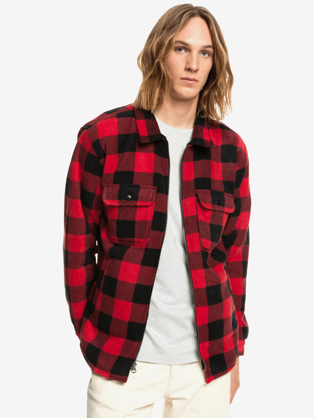 Quiksilver Červená pánská kostkovaná košile Quiksilver