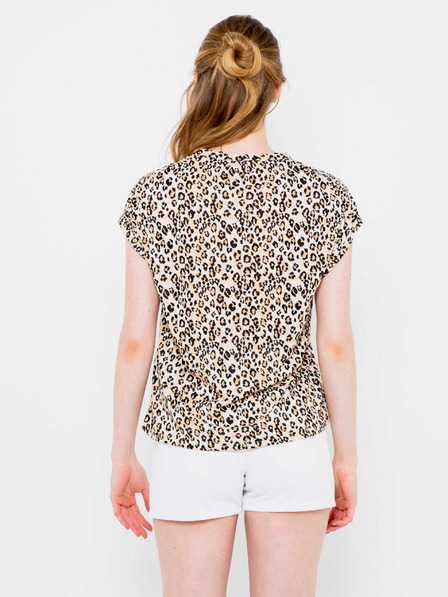 CAMAIEU Béžová halenka s leopardím vzorem CAMAIEU