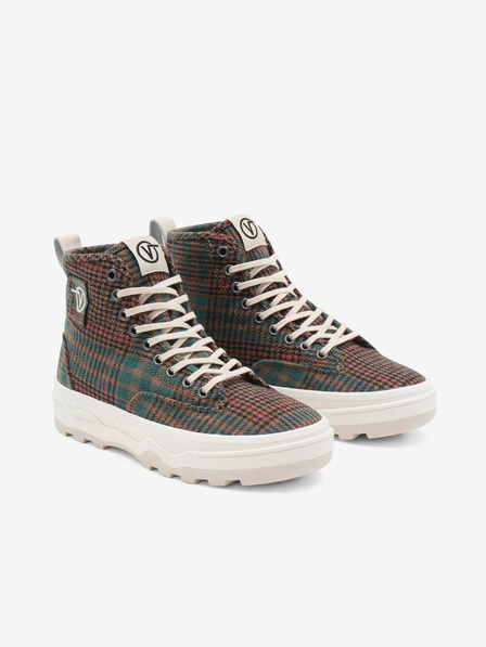 Vans Hnědé kostkované tenisky na platformě Vans