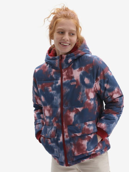 Vans Červeno-modrá dámská oboustranná prošívaná bunda VANS Litty Reversible