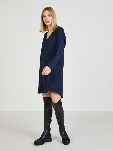 Pepe Jeans Tmavě modré dámské šaty Pepe Jeans Leandra