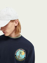 Scotch & Soda Tmavě modrá pánská mikina Scotch & Soda