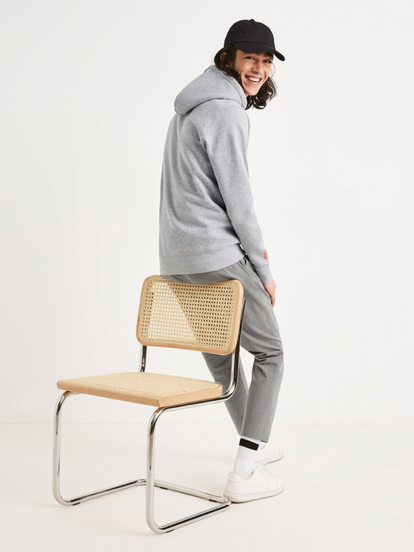 Celio Šedá pánská mikina s potiskem Celio TORC