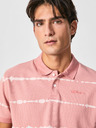 Pepe Jeans Růžové pánské pruhované polo tričko Pepe Jeans Farrell