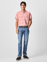 Pepe Jeans Růžové pánské pruhované polo tričko Pepe Jeans Farrell