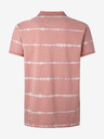 Pepe Jeans Růžové pánské pruhované polo tričko Pepe Jeans Farrell