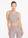 Puma Světle fialové dámské sportovní cropped tílko Puma Studio Yogini