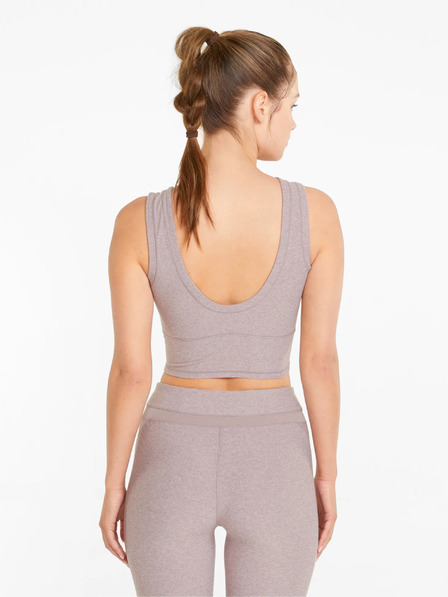 Puma Světle fialové dámské sportovní cropped tílko Puma Studio Yogini