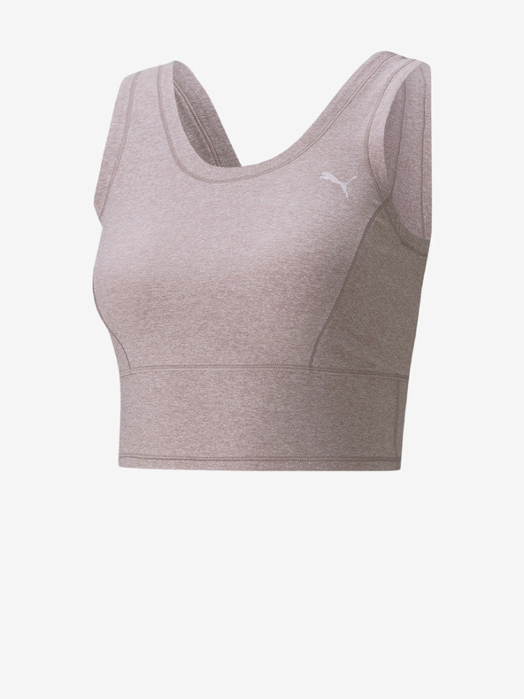 Puma Světle fialové dámské sportovní cropped tílko Puma Studio Yogini
