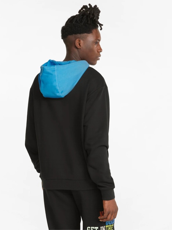 Puma Černá pánská mikina s kapucí Puma Playbook