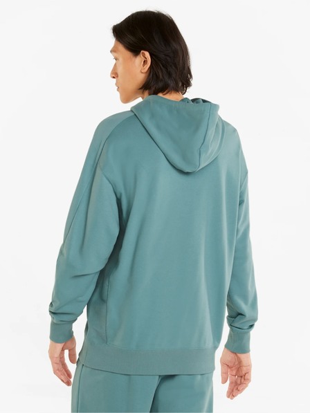 Puma Petrolejová pánská mikina s kapucí Puma Go For